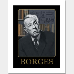 Jorge Luis Borges Portrait Painting Posters and Art
